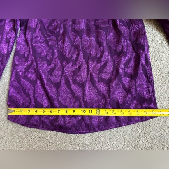 Mason & Belle long sleeve blouse purple paisley print NWOT - Picture 8 of 9
